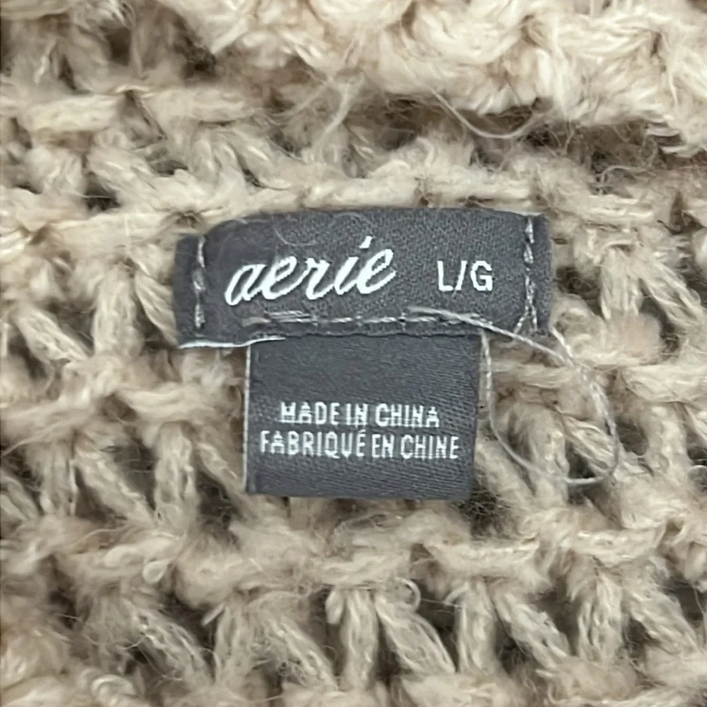 AERIE Cream Turtleneck Sweater